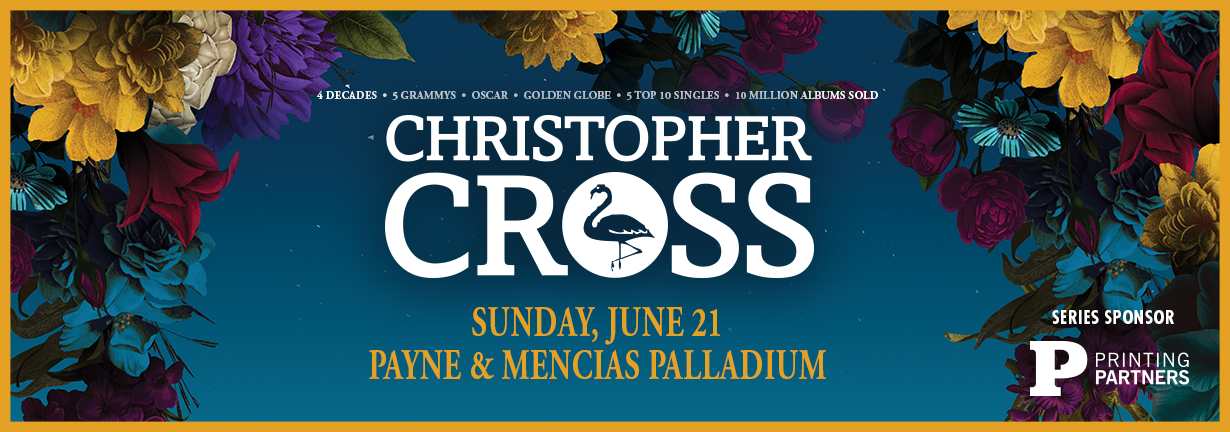 Christopher Cross, Sunday June 21 at the Payne and Mencias Palladium Christopher Cross, Sunday June 21 at the Payne and Mencias Palladium